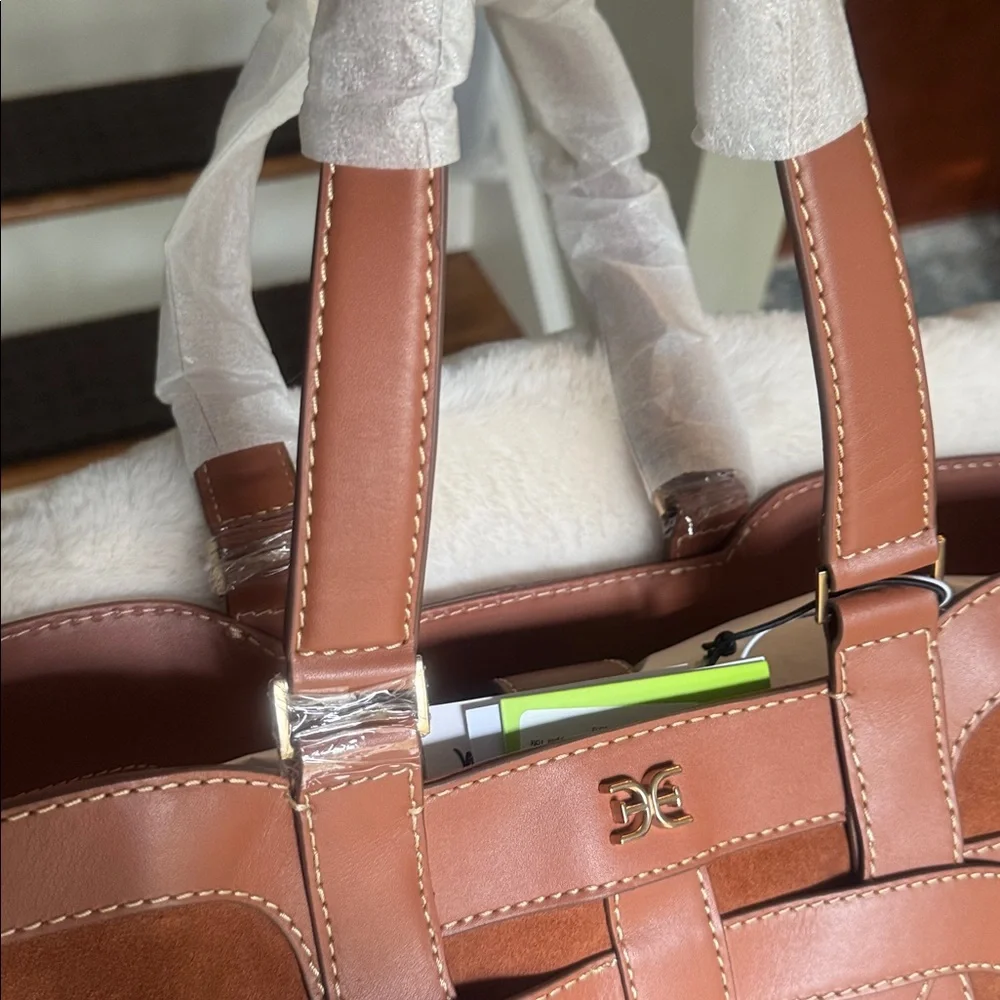 Sam Edelman Bay large Brown Leather Tote Bag - Picture 7 of 8